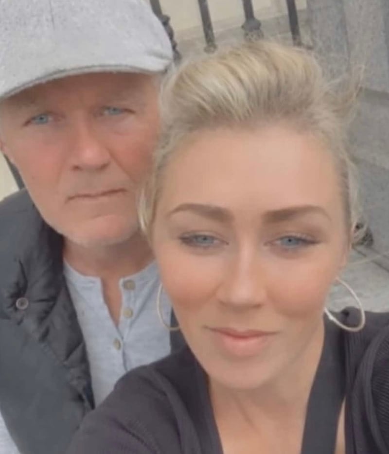 Caroline Foley and her father Michael. Photograph: Courtesy of the Foley family
