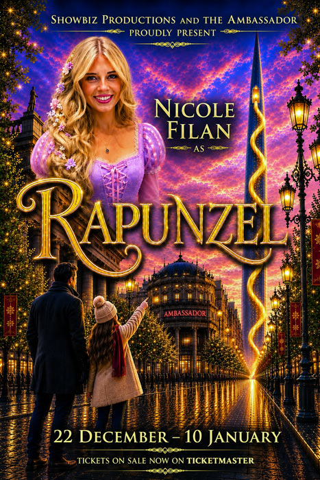 PANTO announcement: Rapunzel lets down her hair in the heart of Dublin for festive panto magic at The Ambassador Theatre. Pic: Supplied