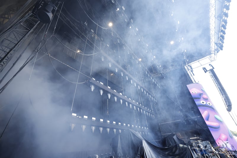 The view from the side of the stage