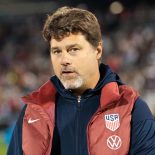 COMMERCE CITY, COLORADO - OCTOBER 14: Head coach Mauricio Pochettino of the United States walks off the field after winning the game against Australia at Dick's Sporting Goods Park on October 14, 2025 in Commerce City, Colorado. (Photo by Andrew Wevers/USSF/Getty Images)