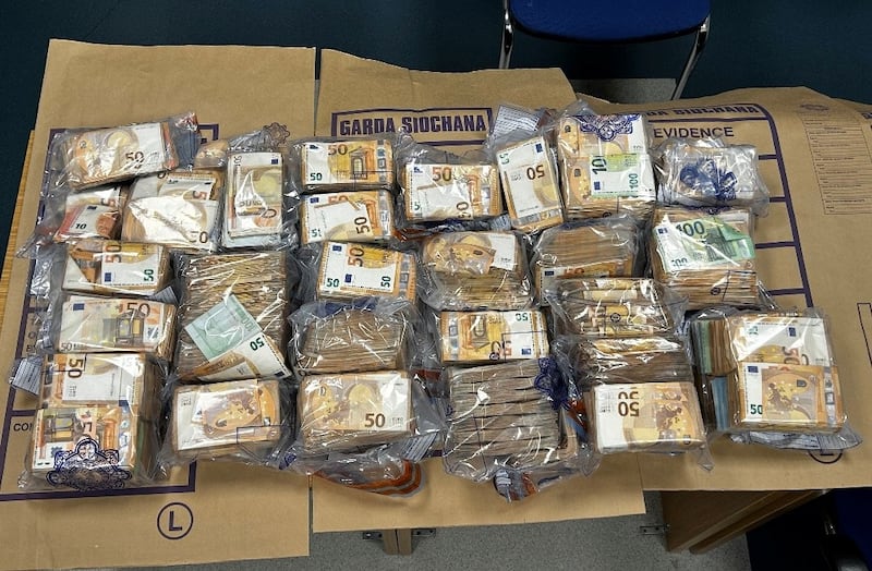 A seizure made by An Garda Síochána at a suspected brothel and money laundering facility in Limerick. Photo: Europol
