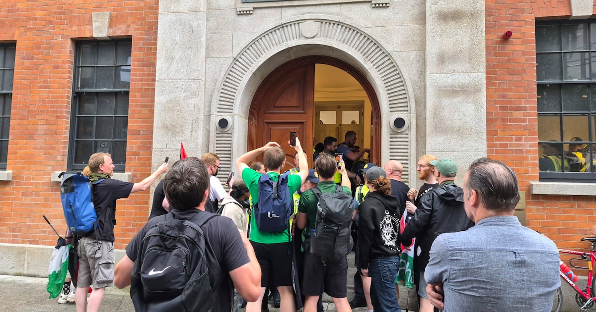 Group protesting Israel vs Ireland soccer match occupies Department of Sport offices – The Irish Times