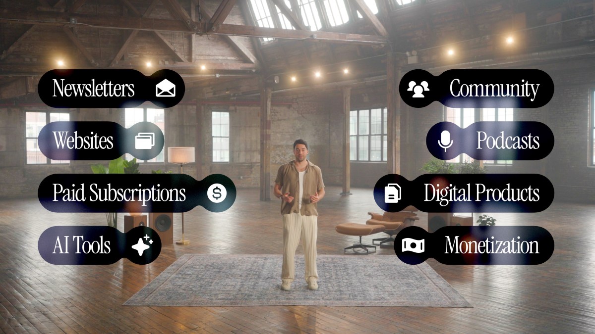 man standing in large room