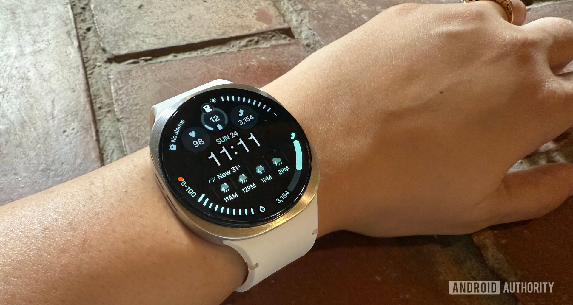 Samsung Galaxy Watch 8 on wrist closeup