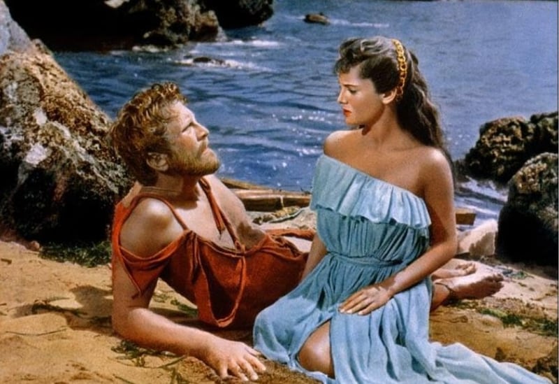 Kirk Douglas and Rossana Podestà in Ulysses (1954)