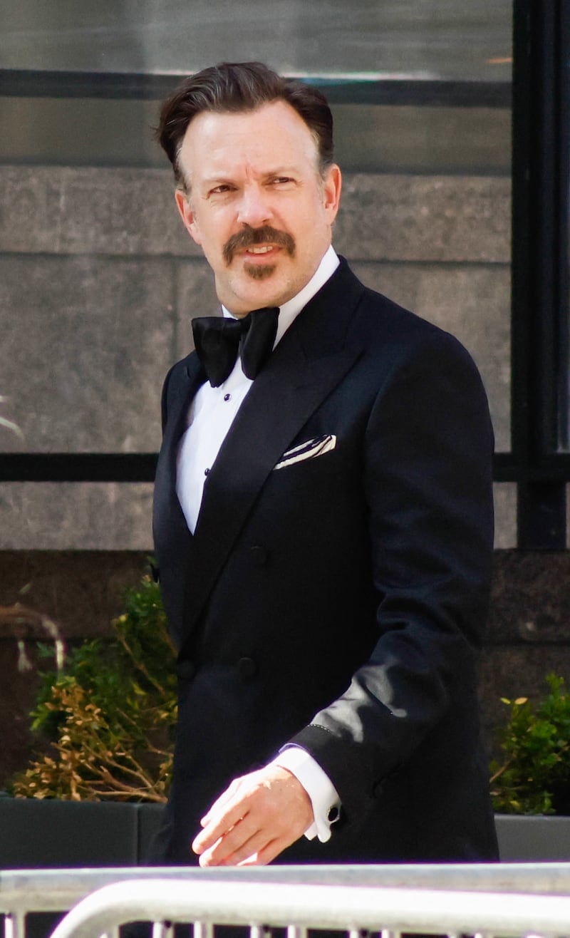 US actor Jason Sudeikis arrives at Madison Square Garden. Photograph: Kena Betancur/AFP via Getty Images