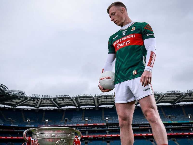 Mayo haven't won the Sam Maguire Cup since 1951 - Ryan O'Donoghue looks at the famous trophy in Croke Park as
SuperValu returns as sponsor of the GAA Football Championship and launches its ‘Real Nourishment’ campaign.
