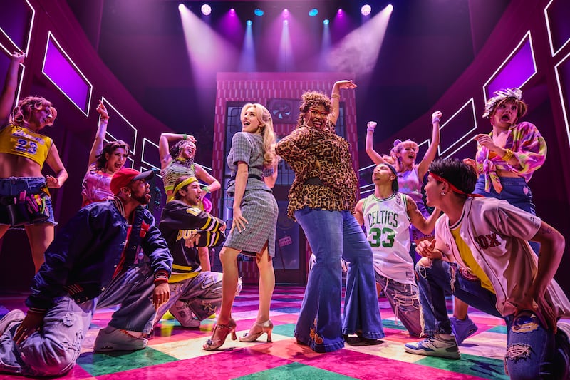 Legally Blonde: The Musical – Amber Davies and Karen Mavundukure with the ensemble 