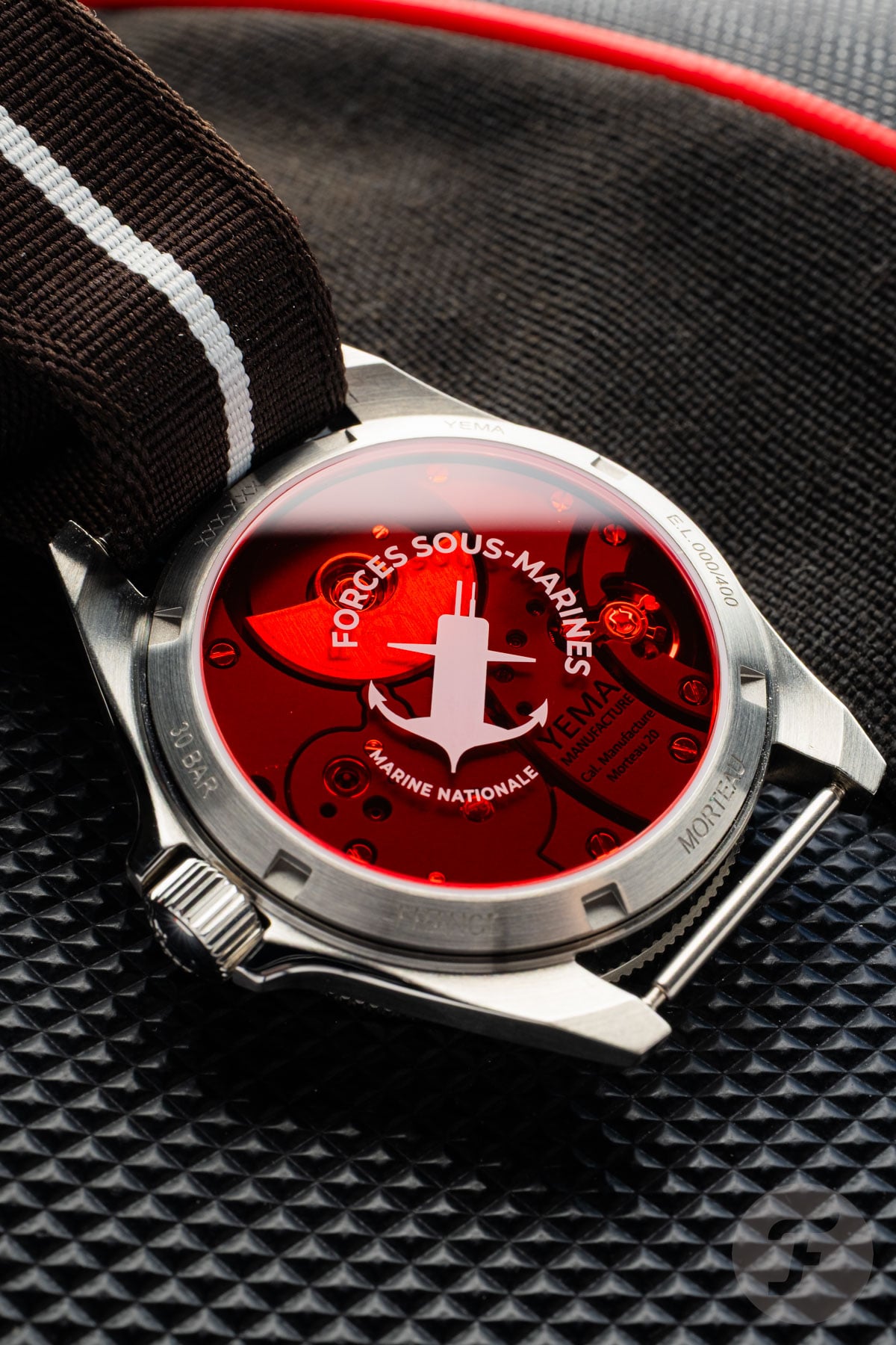 Yema Navygraf Barracuda CMM.20 Limited Edition case back