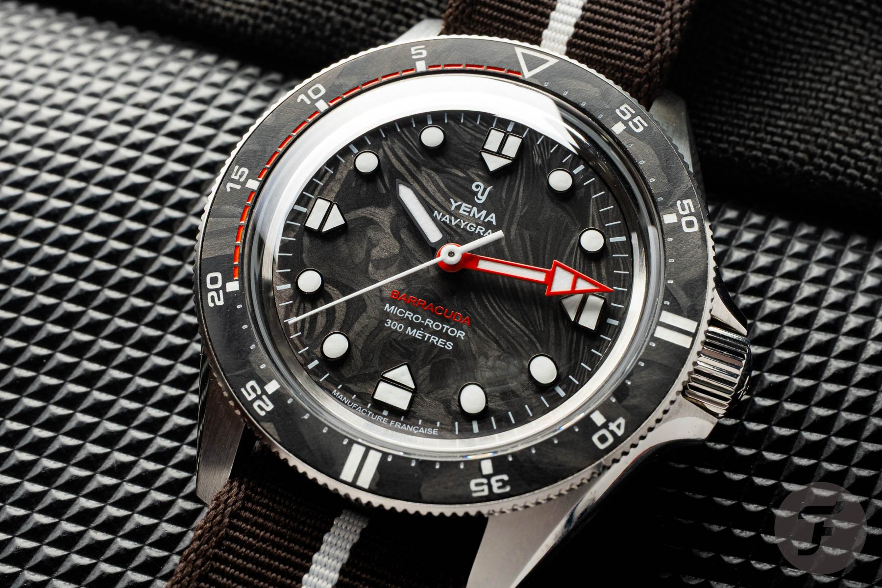 Yema Navygraf Barracuda CMM.20 Limited Edition up close