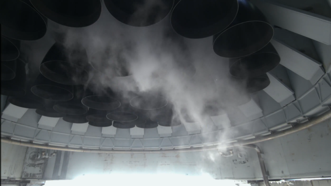 33 engines at the bottom of a flame trench