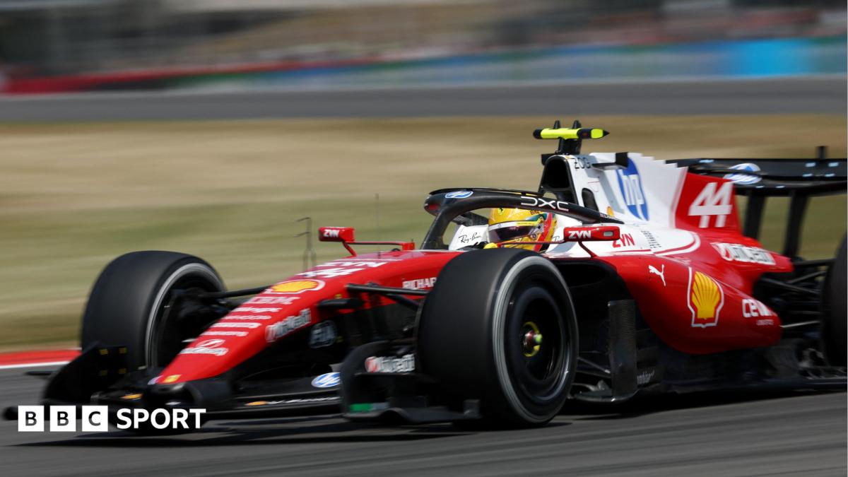 Ferrari's Lewis Hamilton during British Grand Prix practice