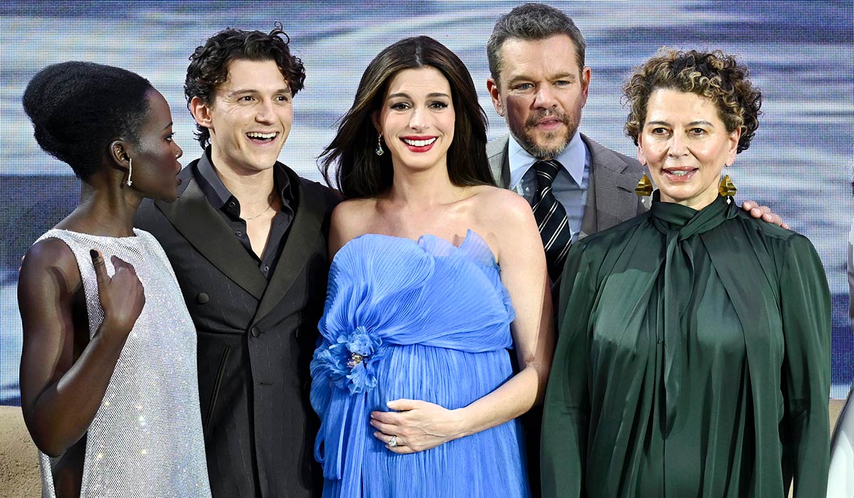 Lupita Nyong'o, Tom Holland, Anne Hathaway, Matt Damon and Donna Langley at the world premiere of The Odyssey. Pic: Getty Images