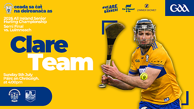 Clare Team Named for All Ireland Semi Final