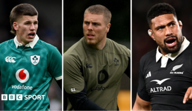 Sam Prendergast, Sean Jansen and Ardie Savea
