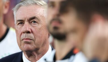 PHILADELPHIA, PENNSYLVANIA - JUNE 19: Carlo Ancelotti, Head Coach of Brazil, looks on before the FIFA World Cup 2026 Group C match between Brazil and Haiti at Philadelphia Stadium on June 19, 2026 in Philadelphia, Pennsylvania. (Photo by Dan Mullan/Getty Images)