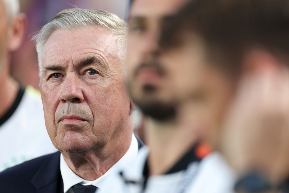 PHILADELPHIA, PENNSYLVANIA - JUNE 19: Carlo Ancelotti, Head Coach of Brazil, looks on before the FIFA World Cup 2026 Group C match between Brazil and Haiti at Philadelphia Stadium on June 19, 2026 in Philadelphia, Pennsylvania. (Photo by Dan Mullan/Getty Images)