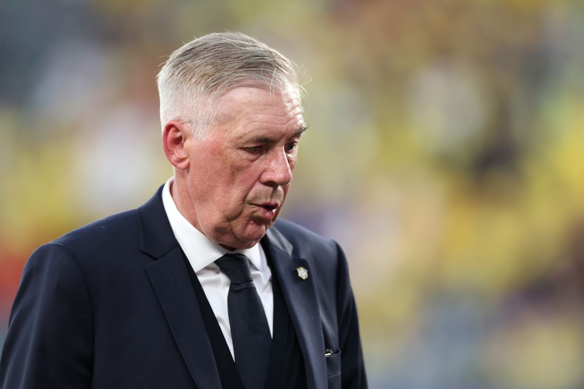 EAST RUTHERFORD, NEW JERSEY - JUNE 13: Carlo Ancelotti, Head Coach of Brazil, reacts after the 1-1 draw during the FIFA World Cup 2026 Group C match between Brazil and Morocco at New York New Jersey Stadium on June 13, 2026 in East Rutherford, New Jersey. (Photo by Dan Mullan/Getty Images)
