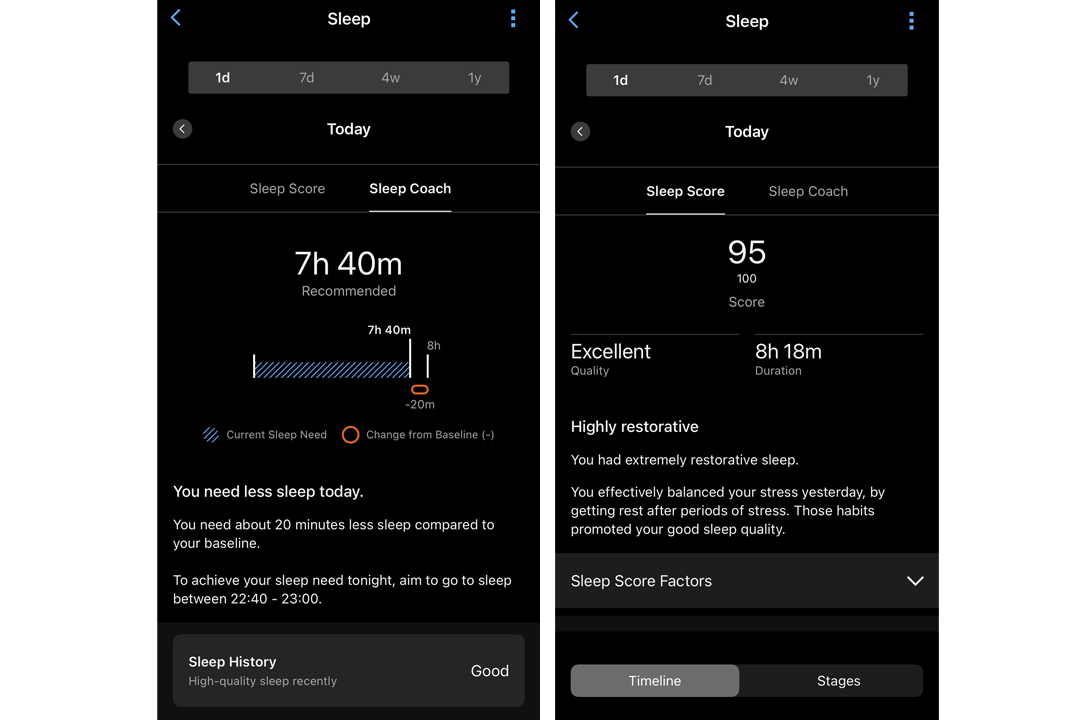 The cirqa analyses your night’s sleep and tells you how much rest to aim for the following night