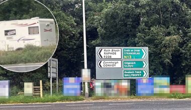 Concerns over roadside signs and camper van at notorious junction