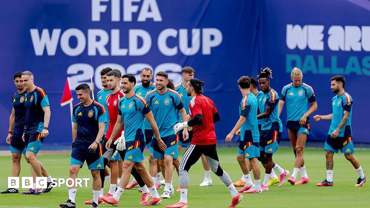Spain in training last week