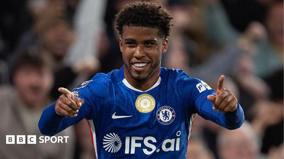 Andrey Santos celebrating a goal for Chelsea.