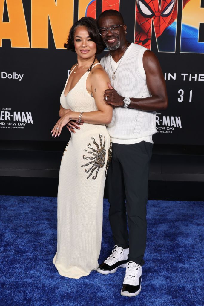 Dannella Lane and Lil Rel Howery at the "Spider-Man: Brand New Day" premiere