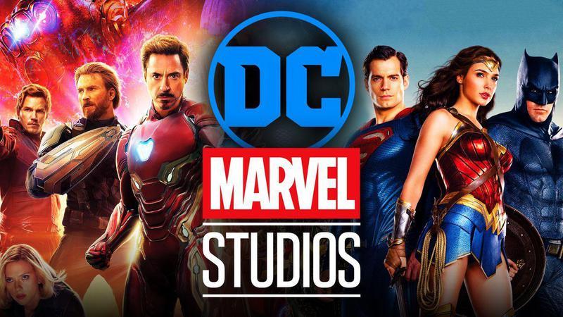 Marvel Studios' Avengers side by side with DCEU's Justice League.