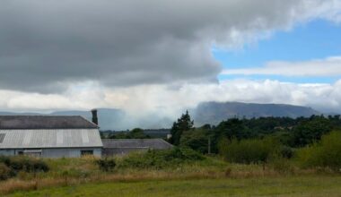 Emergency services responding to reports of fire in the Comeragh Mountains