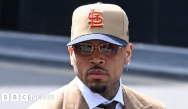 Chris Brown pleads guilty to affray over bottle attack - BBC