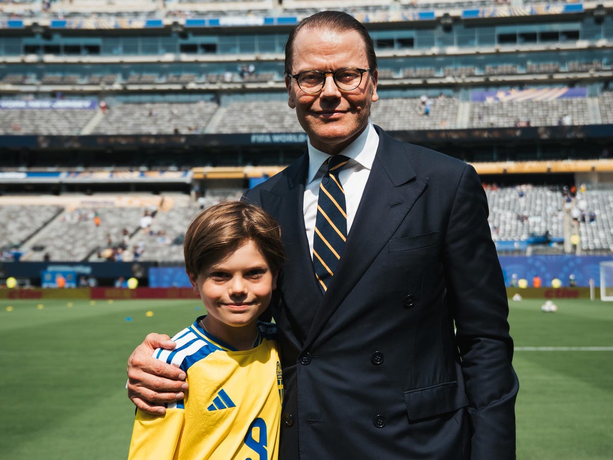 Prince Daniel and Prince Oscar of Sweden Attend the World Cup in New Jersey