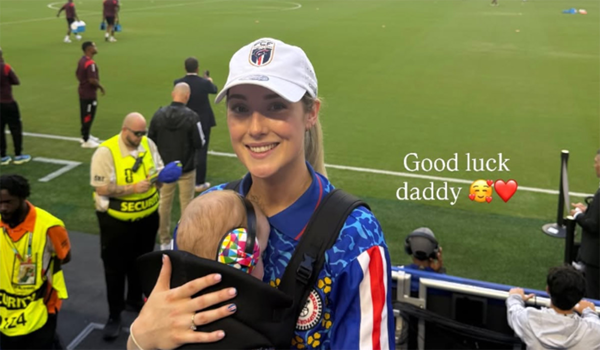 Pico Lopes wife Leah and their son at the World Cup. Pic: Leah O’Shaughnessy / Instagram