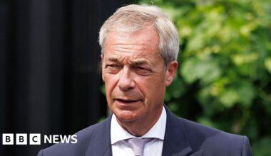 Man arrested over threatening to shoot Farage in social media post - BBC