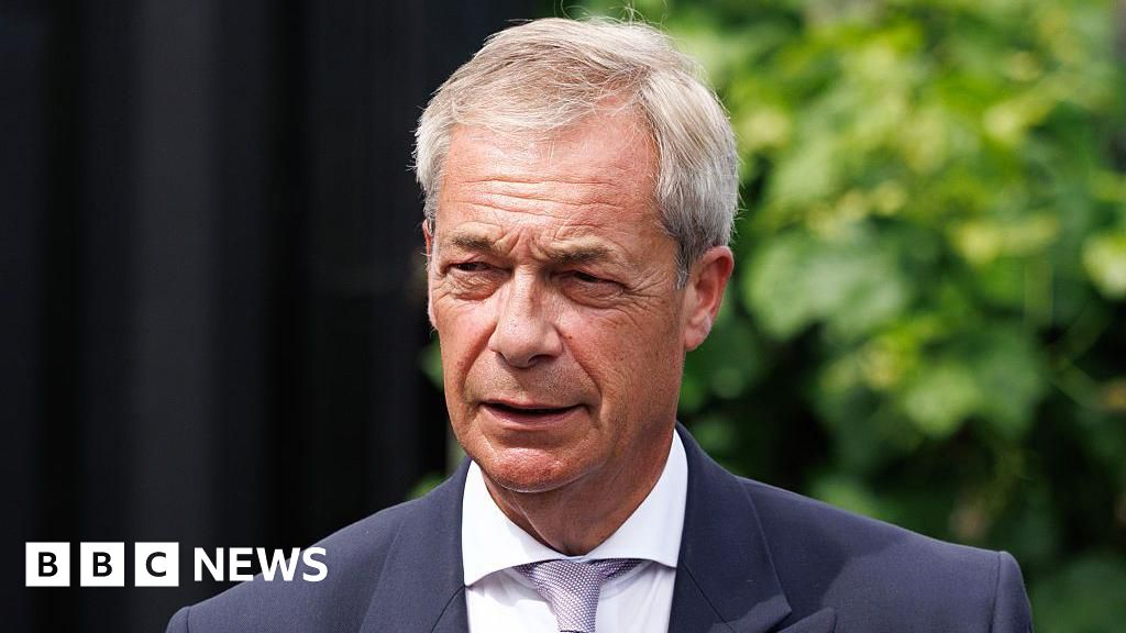 Man arrested over threatening to shoot Farage in social media post - BBC