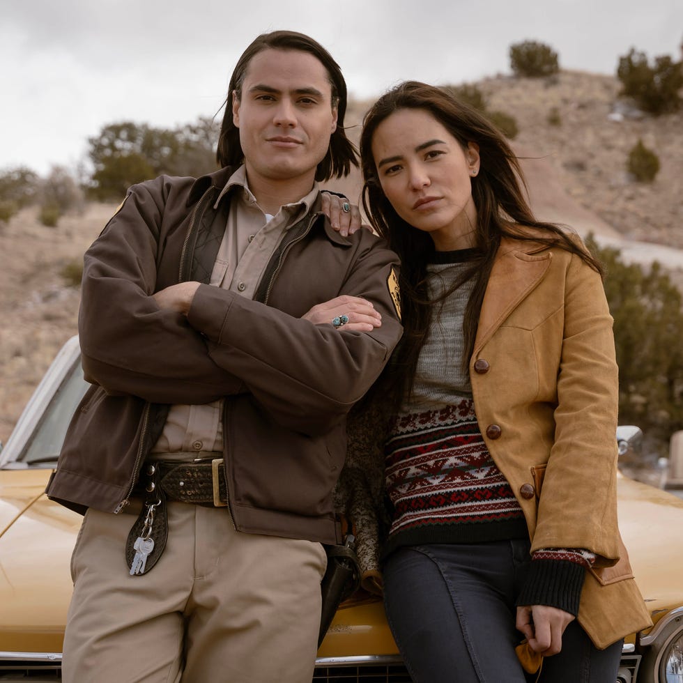 jessica matten as sgt. bernadette manuelito and kiowa gordon as jim chee dark winds _ season 2, episode 6 photo credit: michael moriatis/amc jessica matten as sgt. bernadette manuelito and kiowa gordon as jim chee dark winds _ season 2, episode 6 photo credit: michael moriatis/amc