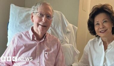 US Senator Mitch McConnell says absence due to fall and pneumonia - BBC