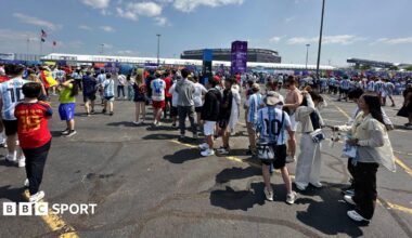 Queues outside the 2026 World Cup final stadium