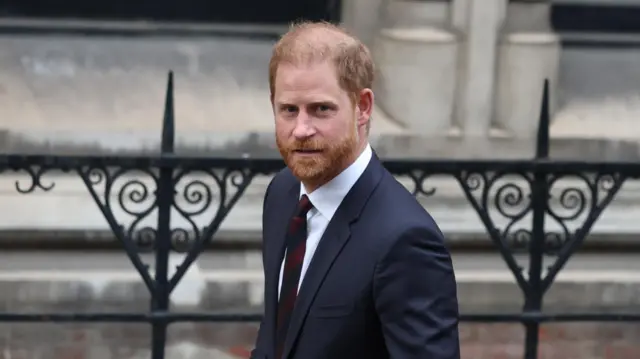 Prince Harry departs the Royal Courts of Justice in London