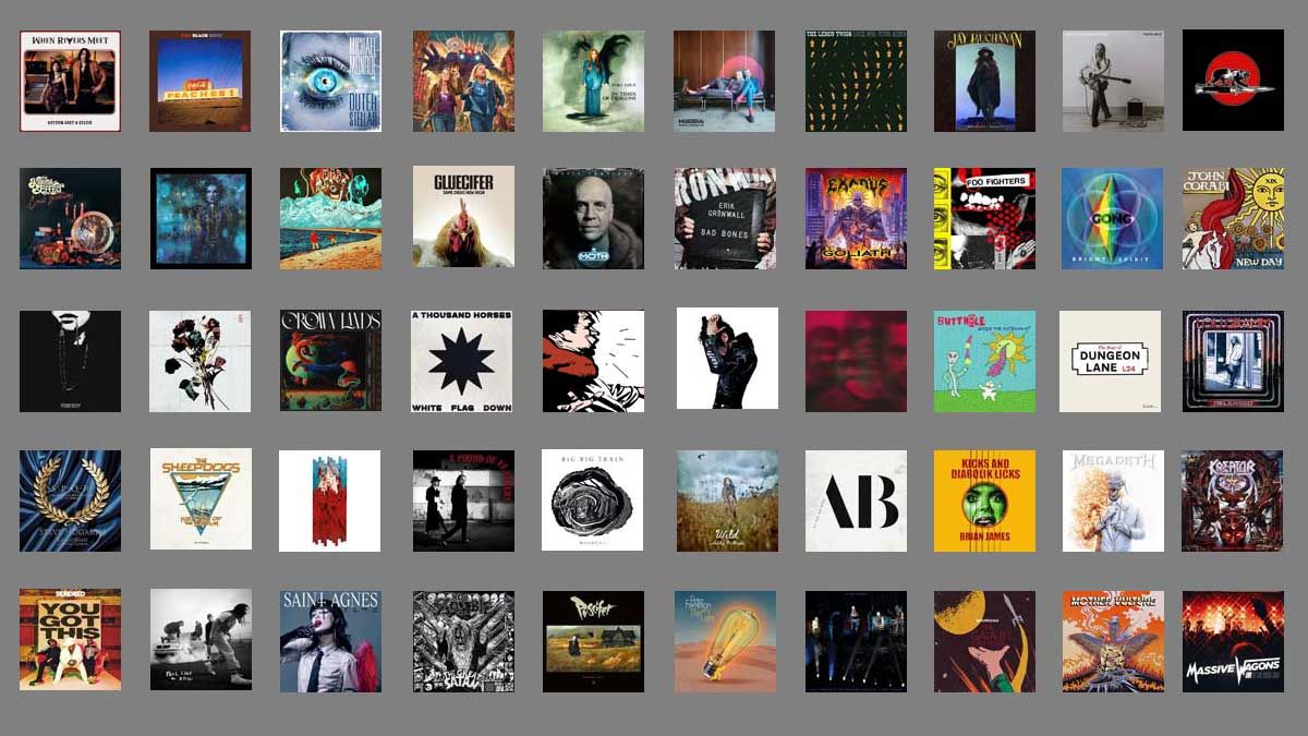 The album covers of the 50 best rock albums of 2026 so far