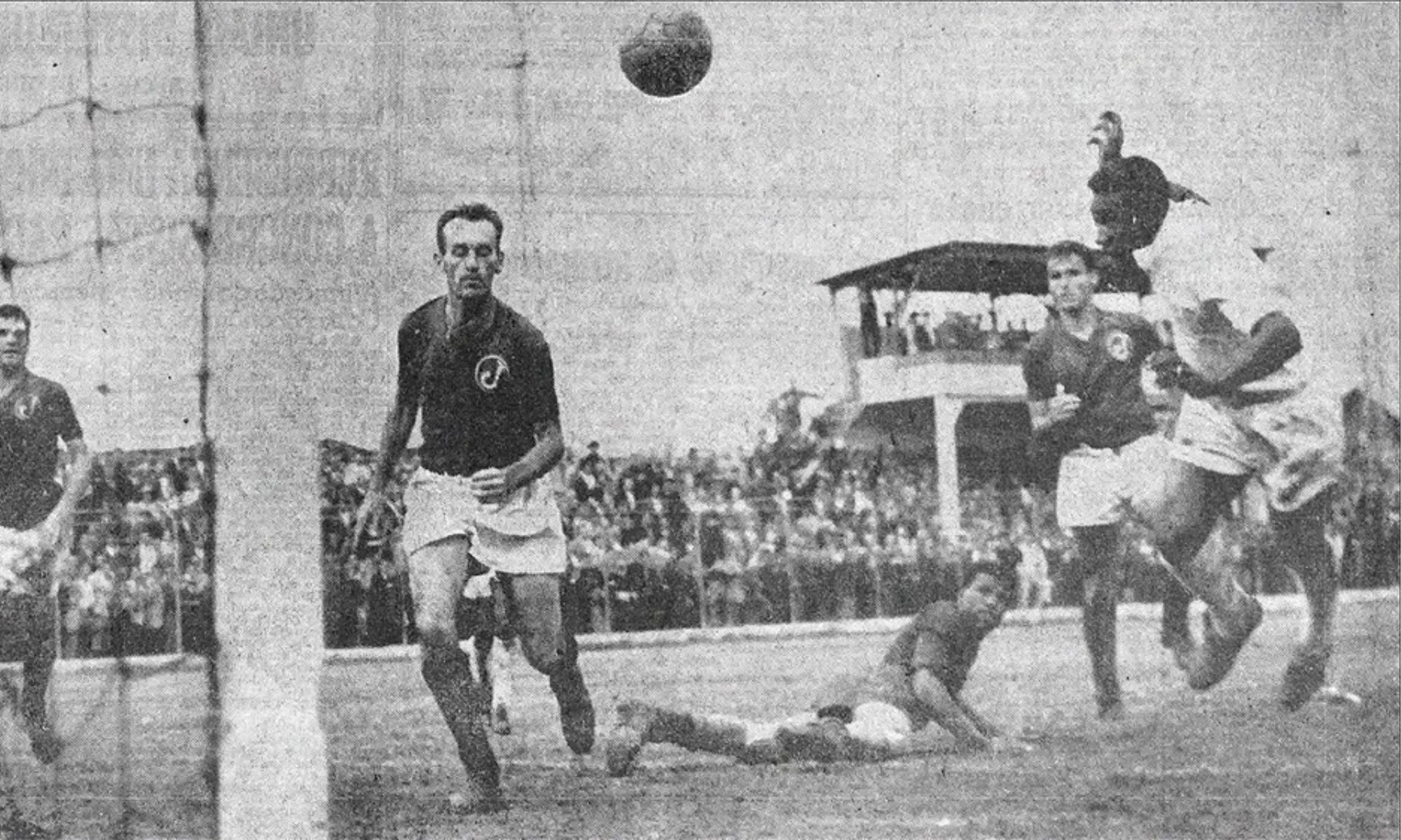 Archival photo of a football match.