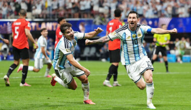 Argentina keep World Cup title defence alive as three-goal comeback stuns Egypt
