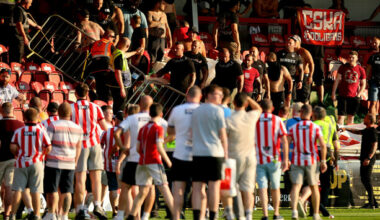 PSNI officer hospitalised as crowd trouble causes delay to Derry City's Europa League fixture - The Journal