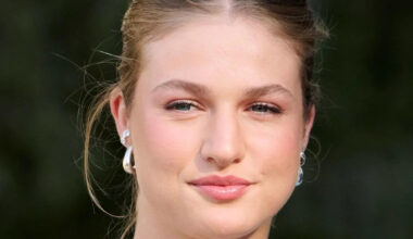 Princess Leonor turns heads in elegant powder blue as she makes surprise appearance with King Felipe