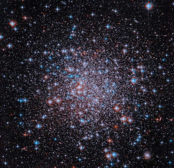 This Hubble image shows NGC 6426, a globular cluster some 67,000 light-years away in the constellation of Ophiuchus. Image credit: NASA / ESA / A. Dotter, Dartmouth College / Gladys Kober, NASA & Catholic University of America.