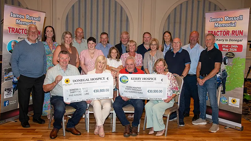 James Russell tractor run raises €61,000 for Donegal & Kerry Hospices
