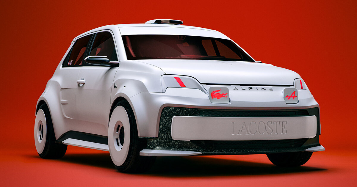 lacoste transforms alpine’s A290 rallye into one-off EV racer