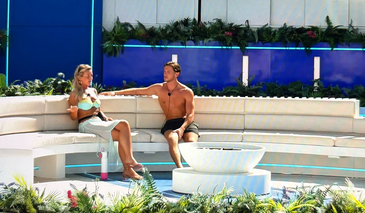Charleen and Kavan on Love Island. Pic: ITV