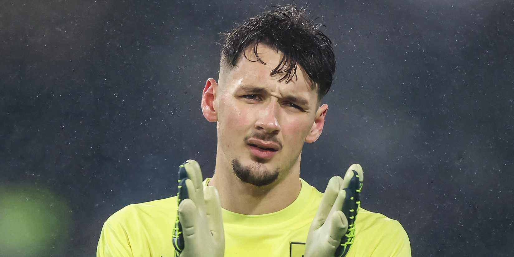 James Trafford applauding the Burnley supporters