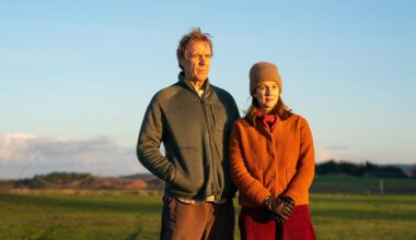 Onwards and Sideways new pictures released for feature-length drama starring Rhys Ifans and Laura Linney