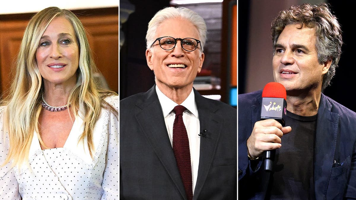 Split image shows Sarah Jessica Parker, Ted Danson and Mark Ruffalo.